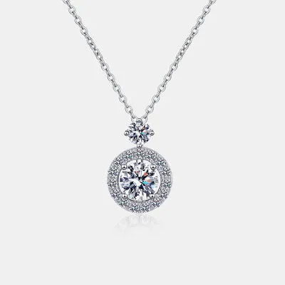 1 Ct Moissanite 925 Sterling Silver Necklace