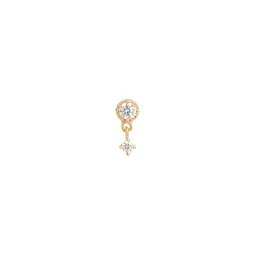 14k Dancing Queen Drop Stud