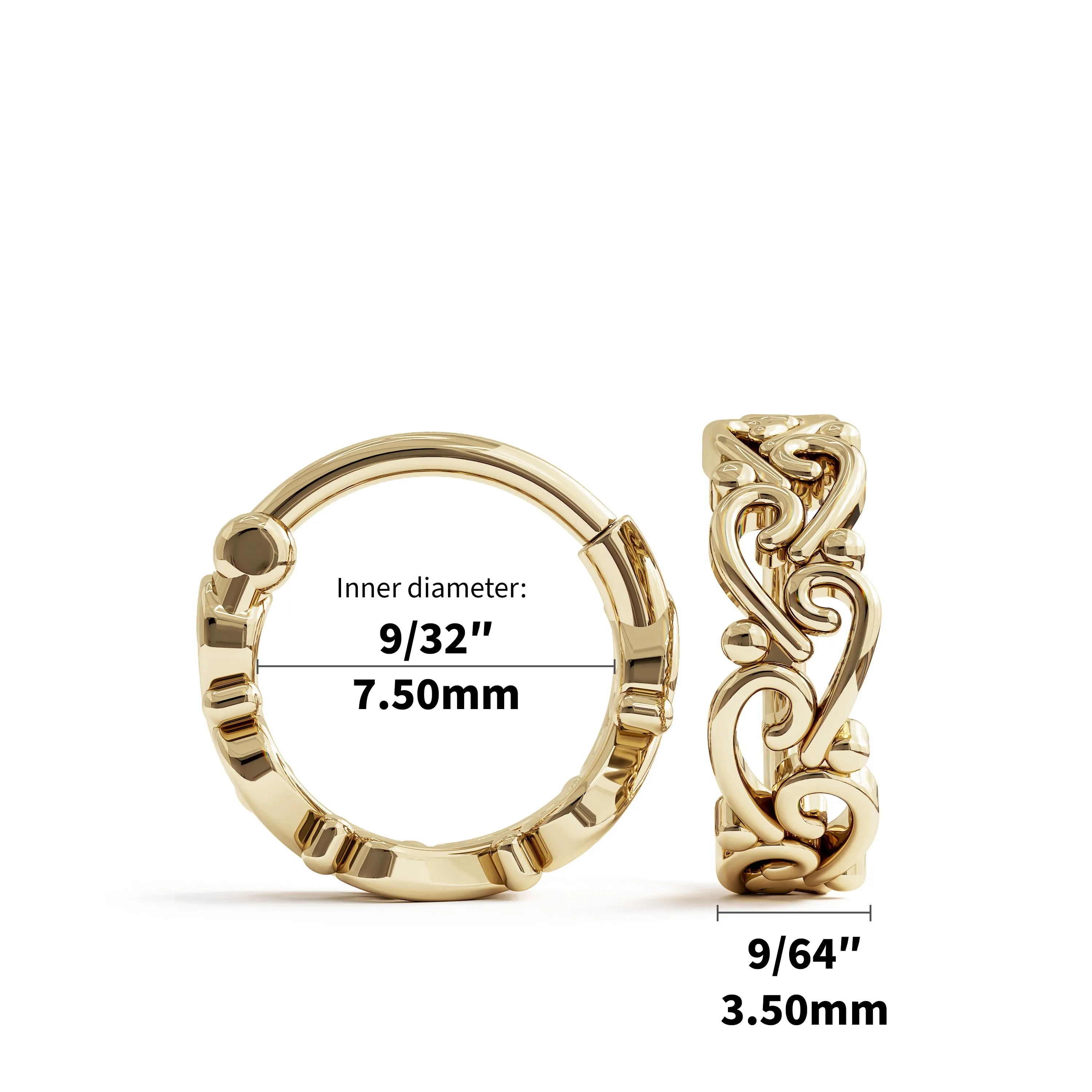 14K Gold Statement Tragus Hoop