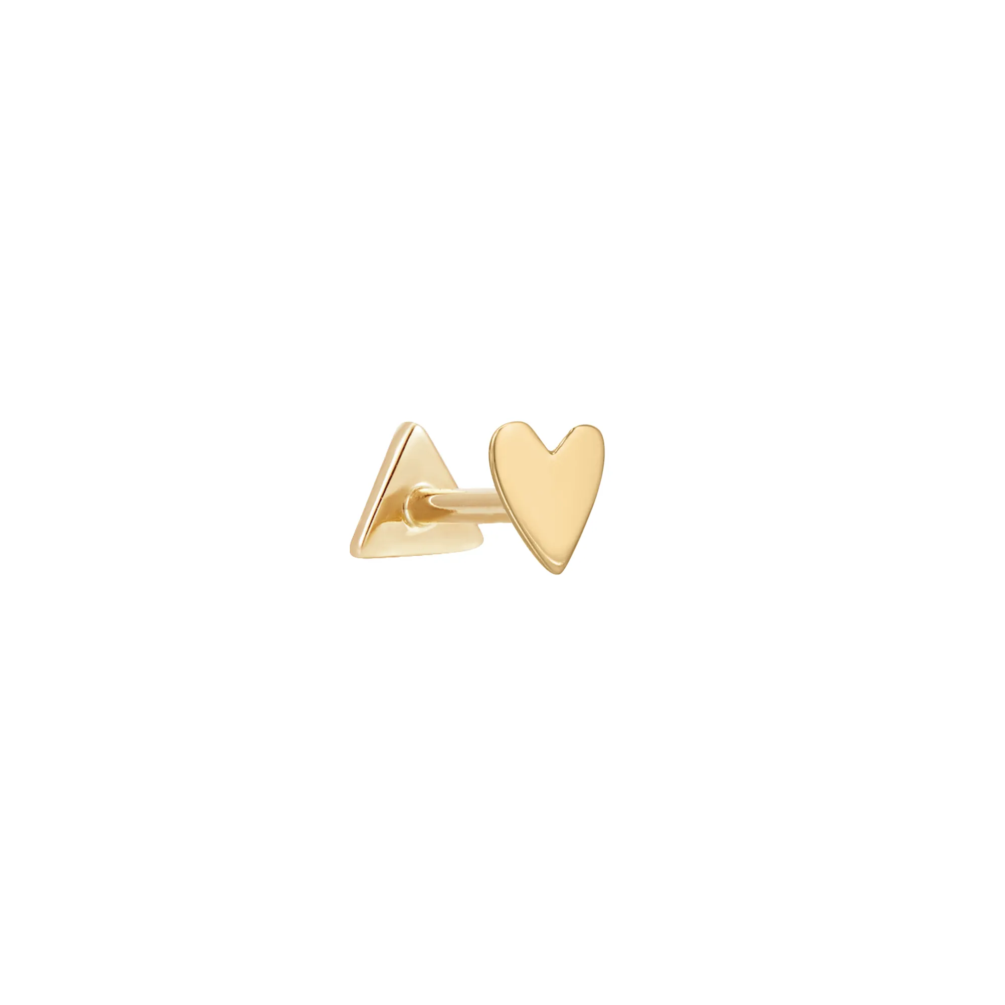 14k Lovely Day Heart Stud