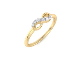 14K Solid Gold Infinity Ring/ Twist Gold Ring/ Promise Ring