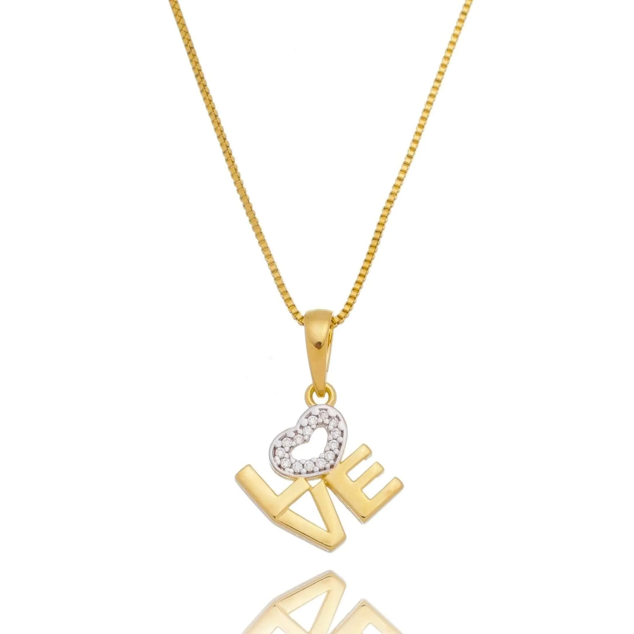 18K Gold Filled Love Letter Stack Necklace