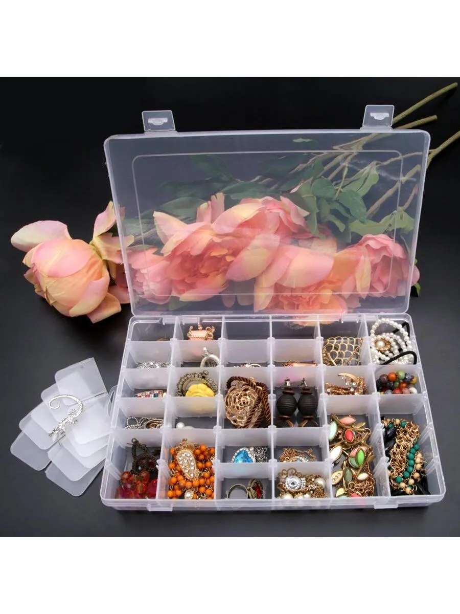 1pc Fashion Clear Jewelry Storage Box For Women For Jewelry Organizer