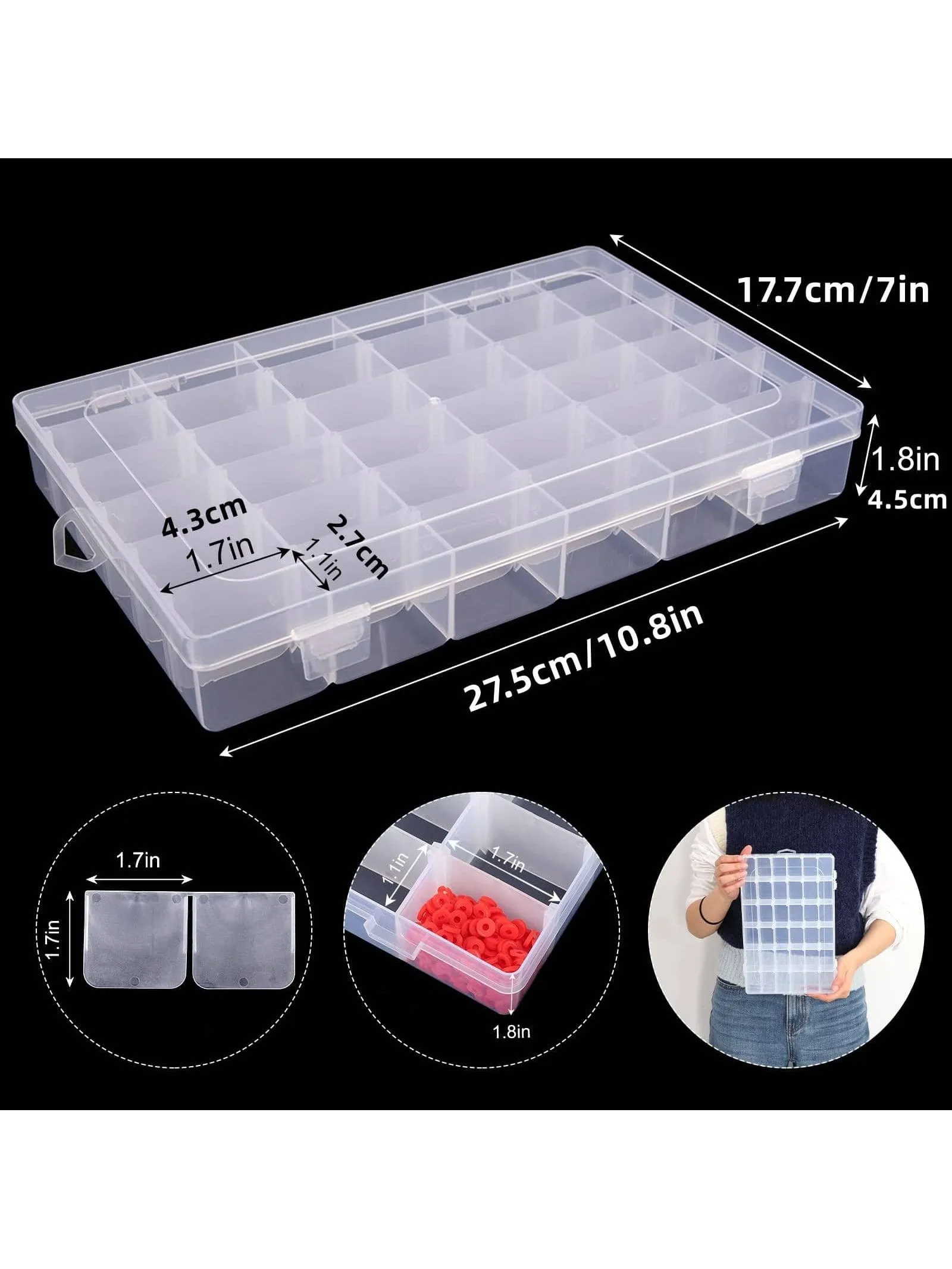 1pc Fashion Clear Jewelry Storage Box For Women For Jewelry Organizer