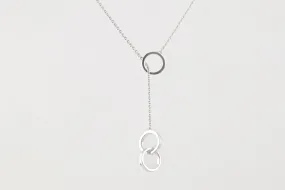 20'' Tiffany & Co. 925 Silver 1837 Round Circles Lariat Necklace (5.32g.)