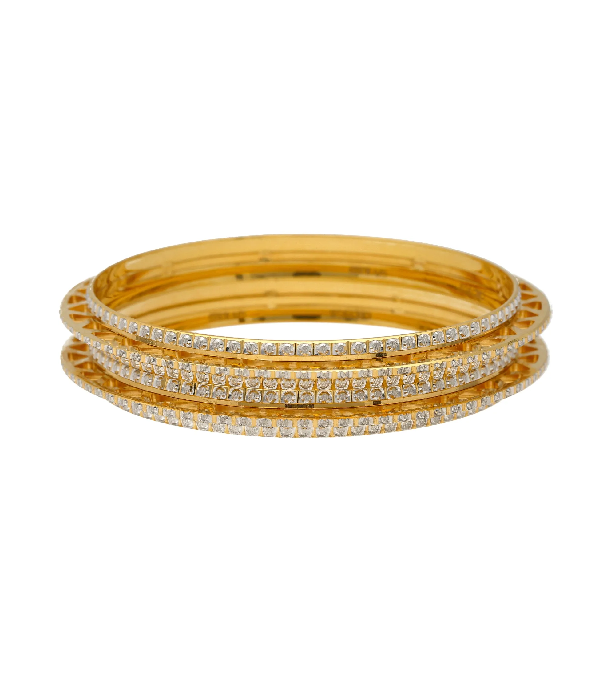 22K Yellow & White Gold Bangle Set (58.9gm)