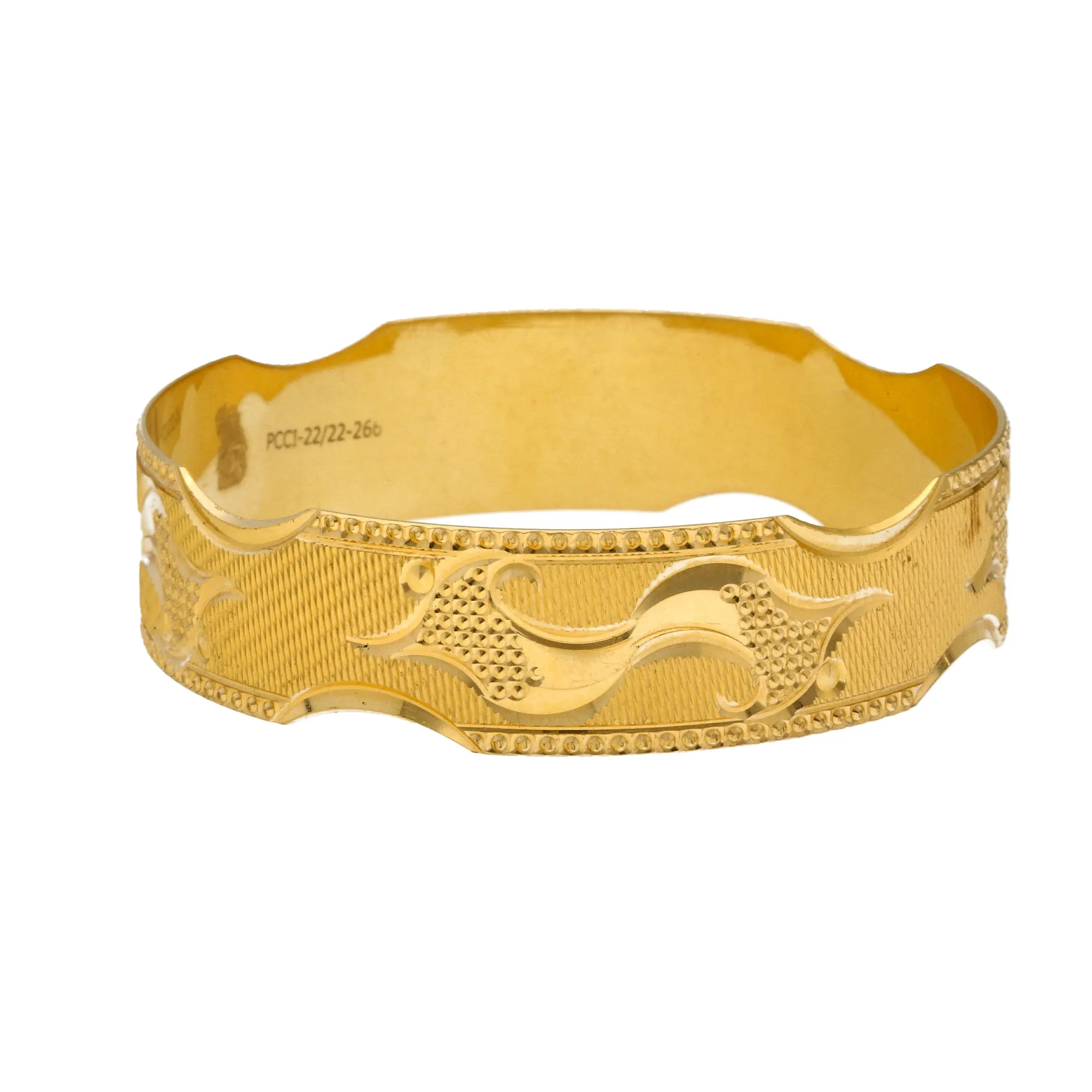 22K Yellow Gold Artisanal Bangle (33.8gm)