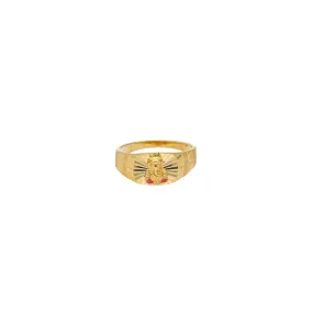 22K Yellow Gold Ganesh Ring (4.5gm)