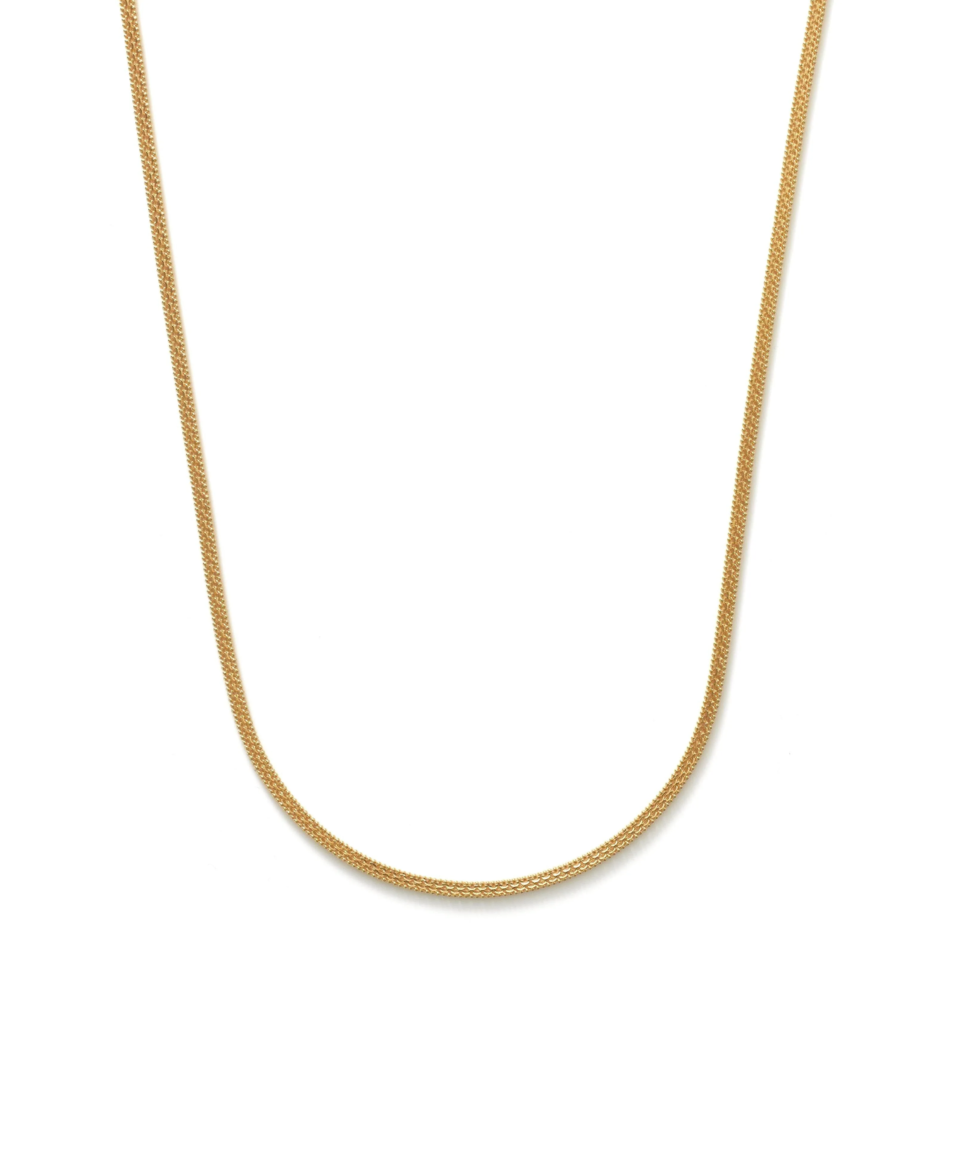 22K Yellow Gold Men's Flat Chain W/ Double Link & Ball Chain, 22 Inches