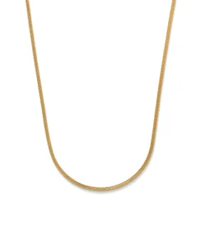 22K Yellow Gold Men's Flat Chain W/ Double Link & Ball Chain, 22 Inches