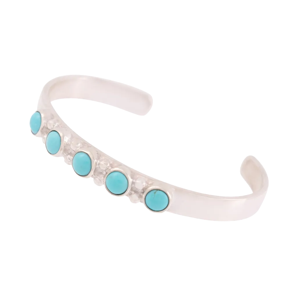 5-Stone Turquoise Baby Bracelet