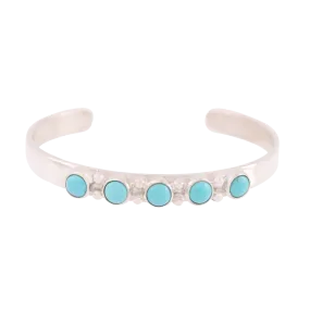 5-Stone Turquoise Baby Bracelet