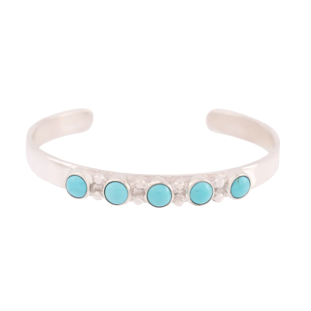 5-Stone Turquoise Baby Bracelet