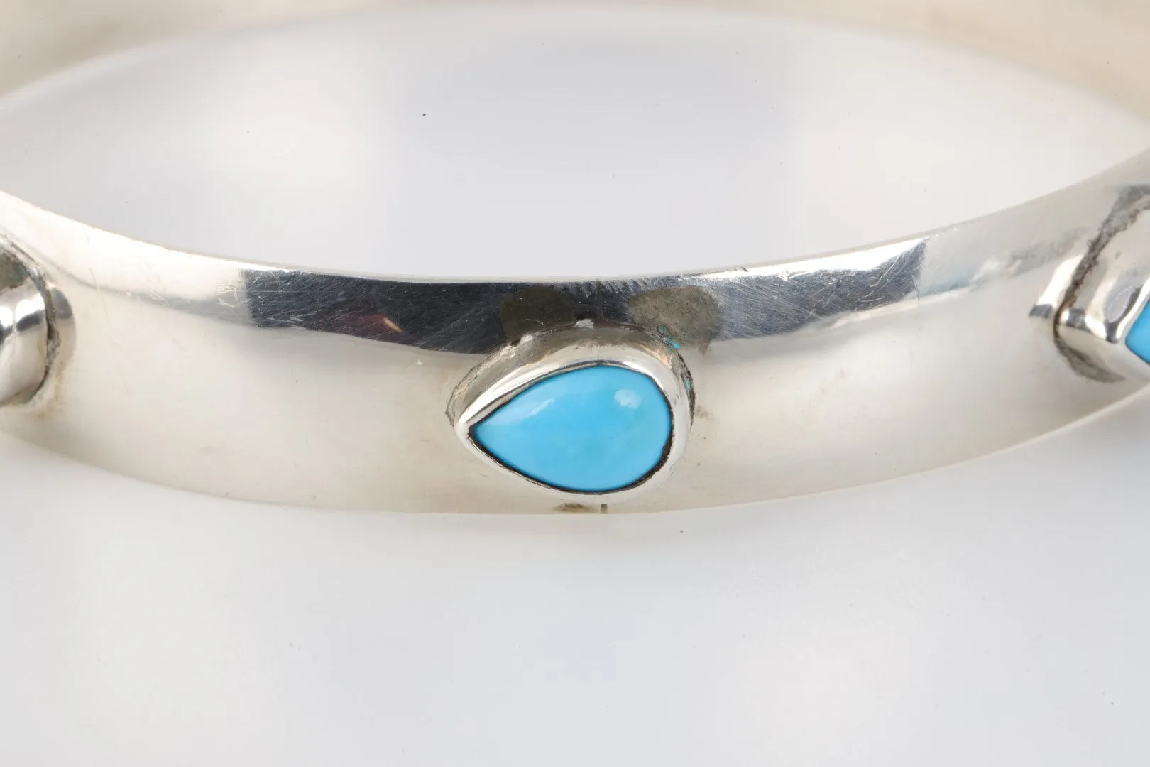 8" 925 Silver Turquoise Cuff Bracelet (41.64g.)