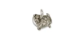 Airedale Terrier Angel Charm Jewelry Sterling Silver Handmade Dog Charm AR2-AC