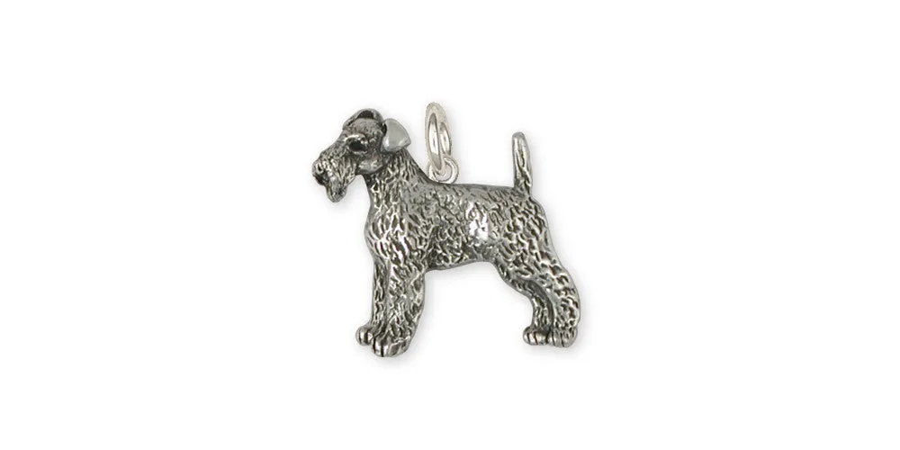 Airedale Terrier Charm Jewelry Sterling Silver Handmade Dog Charm AR9-C