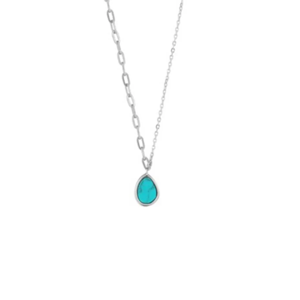 Ania Haie Tidal Turquoise Mixed Link Necklace