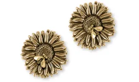 Aster Jewelry 14k Yellow Gold Handmade Aster Flower Cufflinks  AST2-BEECLG