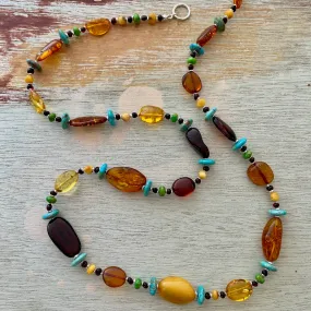 Baltic Amber & Turquoise