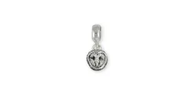 Barn Owl Charm Slide Jewelry Sterling Silver Handmade Owl Charm Slide OW1XH-PNS