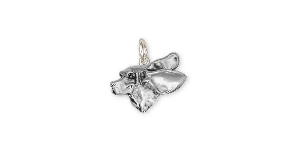 Basset Hound Charm Jewelry Sterling Silver Handmade Dog Charm BH4-C