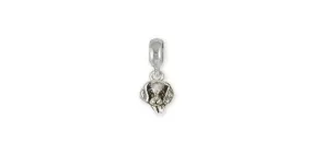 Beagle Charm Slide Jewelry Sterling Silver Handmade Dog Charm Slide BG2-PNS