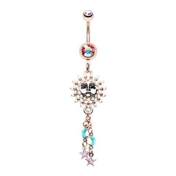 Belly Ring - Aurora Borealis You Are My Sunshine