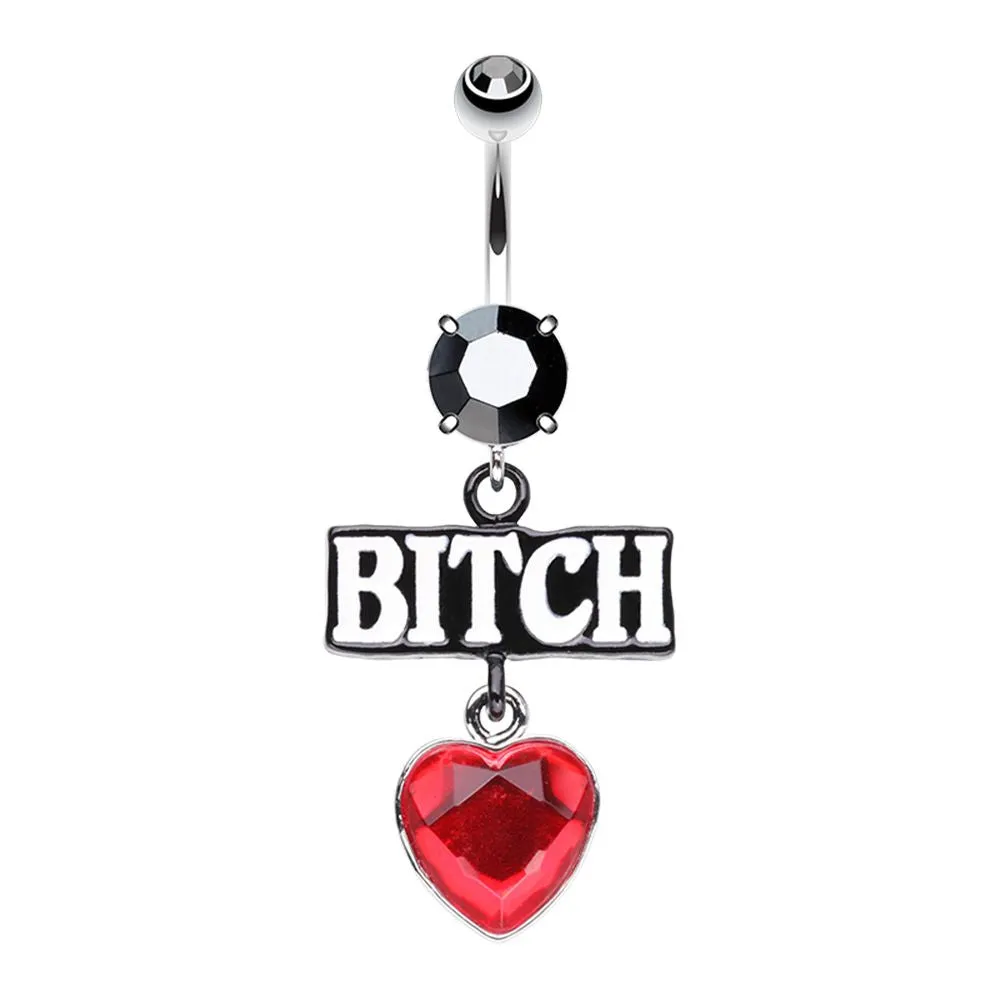 Belly Ring - Bitch Heart