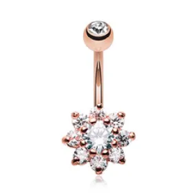 Belly Ring - Flower - Rose Gold