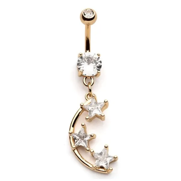 Belly Ring - Star - Gold Plated