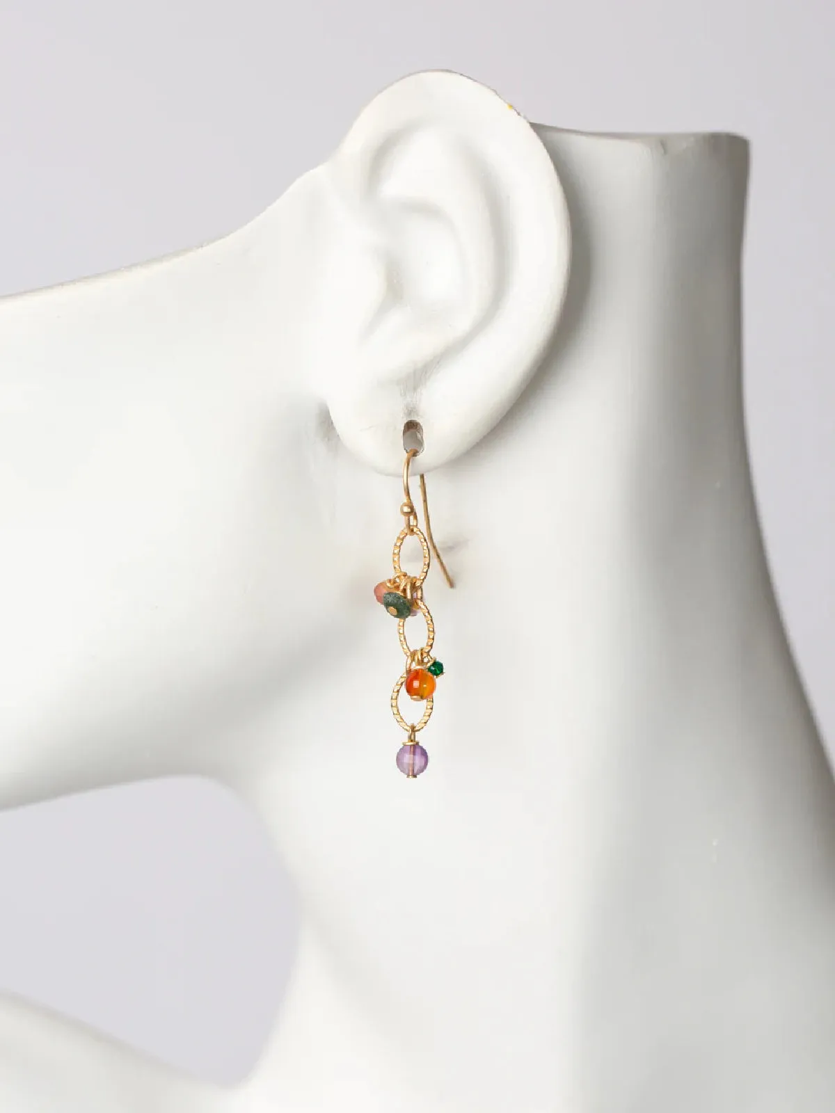 Bergamot Stone Oval Earrings by Anne Vaughan