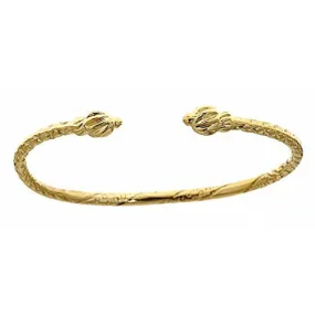 Better Jewelry 10K Yellow Gold BABY West Indian Bangle w. Coiled Ends