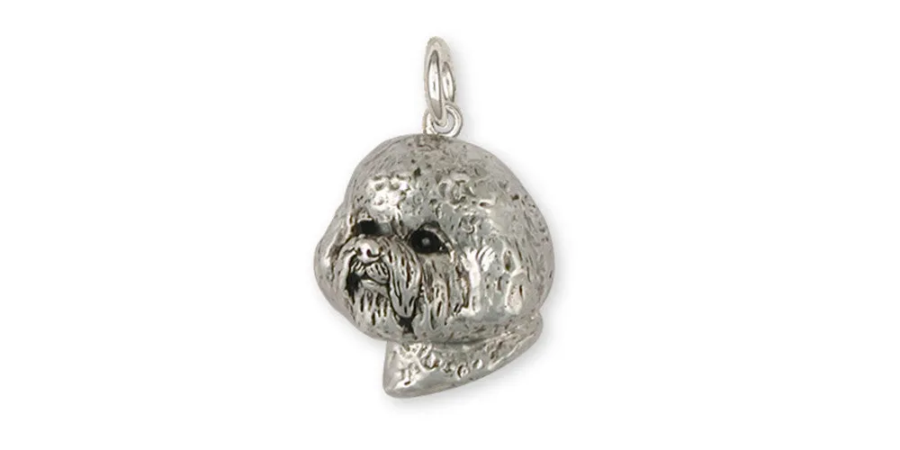 Bichon Frise Charm Jewelry Sterling Silver Handmade Dog Charm BF24-C