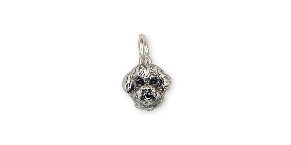 Bichon Frise Charm Jewelry Sterling Silver Handmade Dog Charm BF6-C