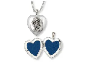 Bloodhound Photo Locket Jewelry Sterling Silver Handmade Dog Photo Locket BHD4-T