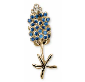 Bluebonnet Brooch Pin Jewelry 14k Gold Handmade Texas Wildflower Brooch Pin BB4-PNG