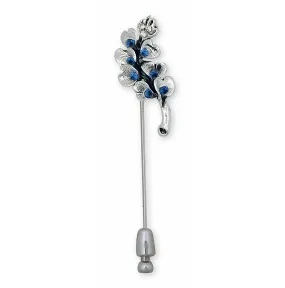 Bluebonnet Brooch Pin Jewelry Sterling Silver Handmade Texas Wildflower Brooch Pin BB6-STP