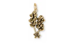 Bluebonnet Charm Jewelry 14k Gold Handmade Texas Wildflower Charm FL4-CG