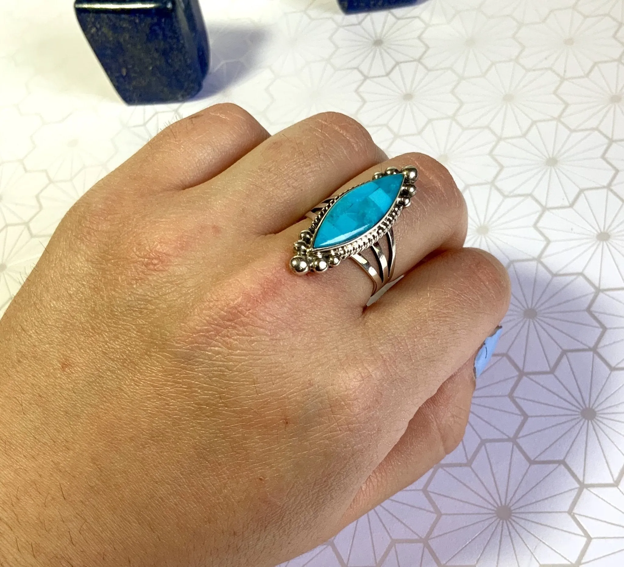 Bluest Day Turquoise Inlay Ring