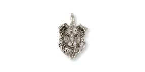 Border Collie Charm Jewelry Sterling Silver Handmade Dog Charm BE1-C