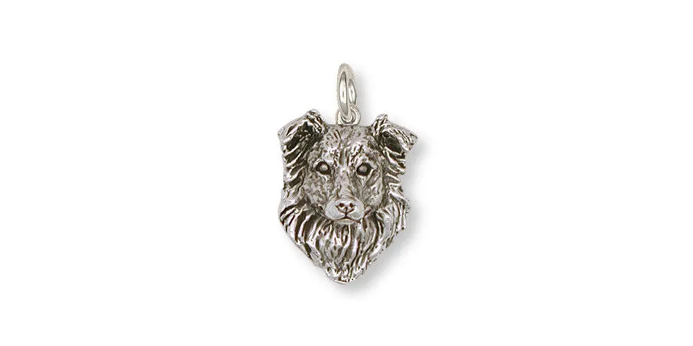 Border Collie Charm Jewelry Sterling Silver Handmade Dog Charm BE1-C