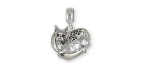 Boxer Angel Charm Slide Jewelry Sterling Silver Handmade Dog Charm Slide BX3-APNS