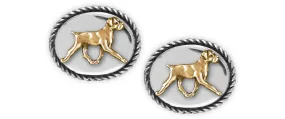 Boxer Jewelry Silver And 14k Gold Handmade Boxer Dog Cufflinks  BX11-TNCL