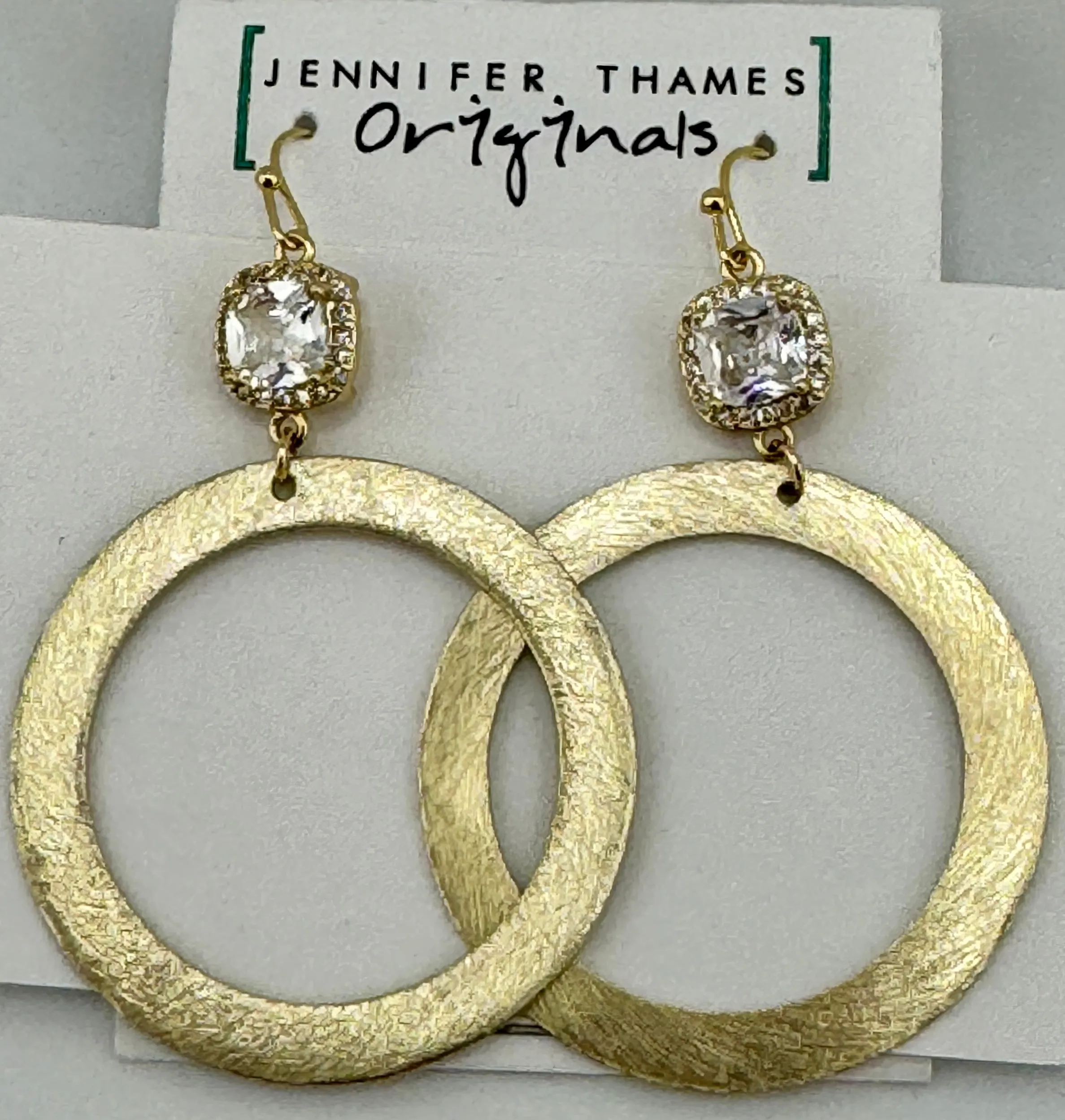 Brandi Diamond Circle Dangle Earring