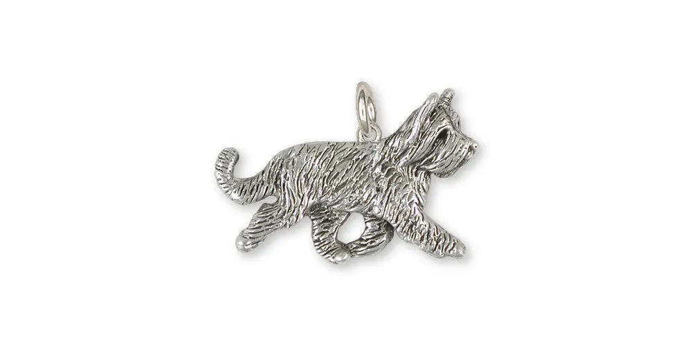 Briard Charm Jewelry Sterling Silver Handmade Dog Charm BRD2-C