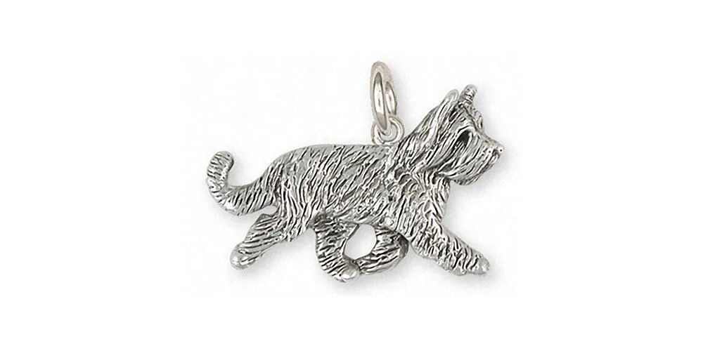 Briard Charm Jewelry Sterling Silver Handmade Dog Charm BRD2X-C