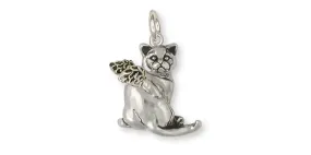 British Shorthair Angel Charm Jewelry Sterling Silver Handmade Cat Charm BRS4-AC