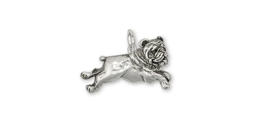 Bulldog Charm Jewelry Sterling Silver Handmade Dog Charm BD14-C