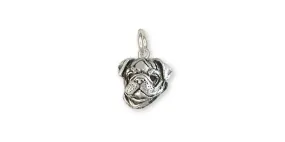 Bulldog Charm Jewelry Sterling Silver Handmade Dog Charm BD23H-C