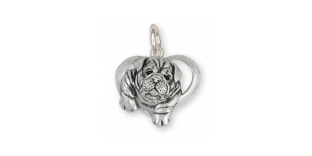 Bulldog Charm Jewelry Sterling Silver Handmade Dog Charm BD251x-C